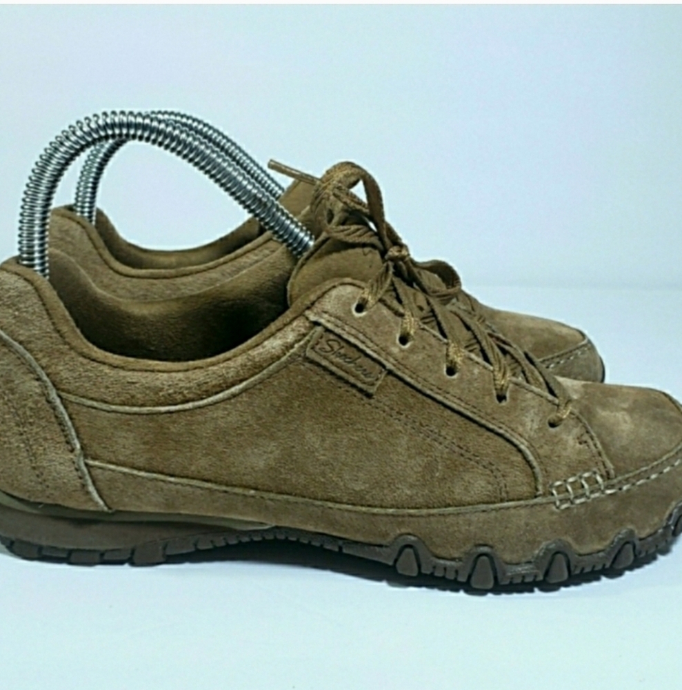 Skechers Leather Memory Foam Walking Shoes Sneakers